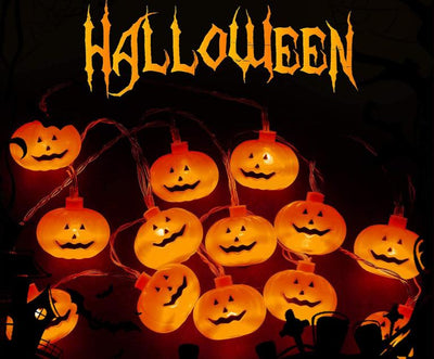 Spooky Glow Pumpkin LED String Lights