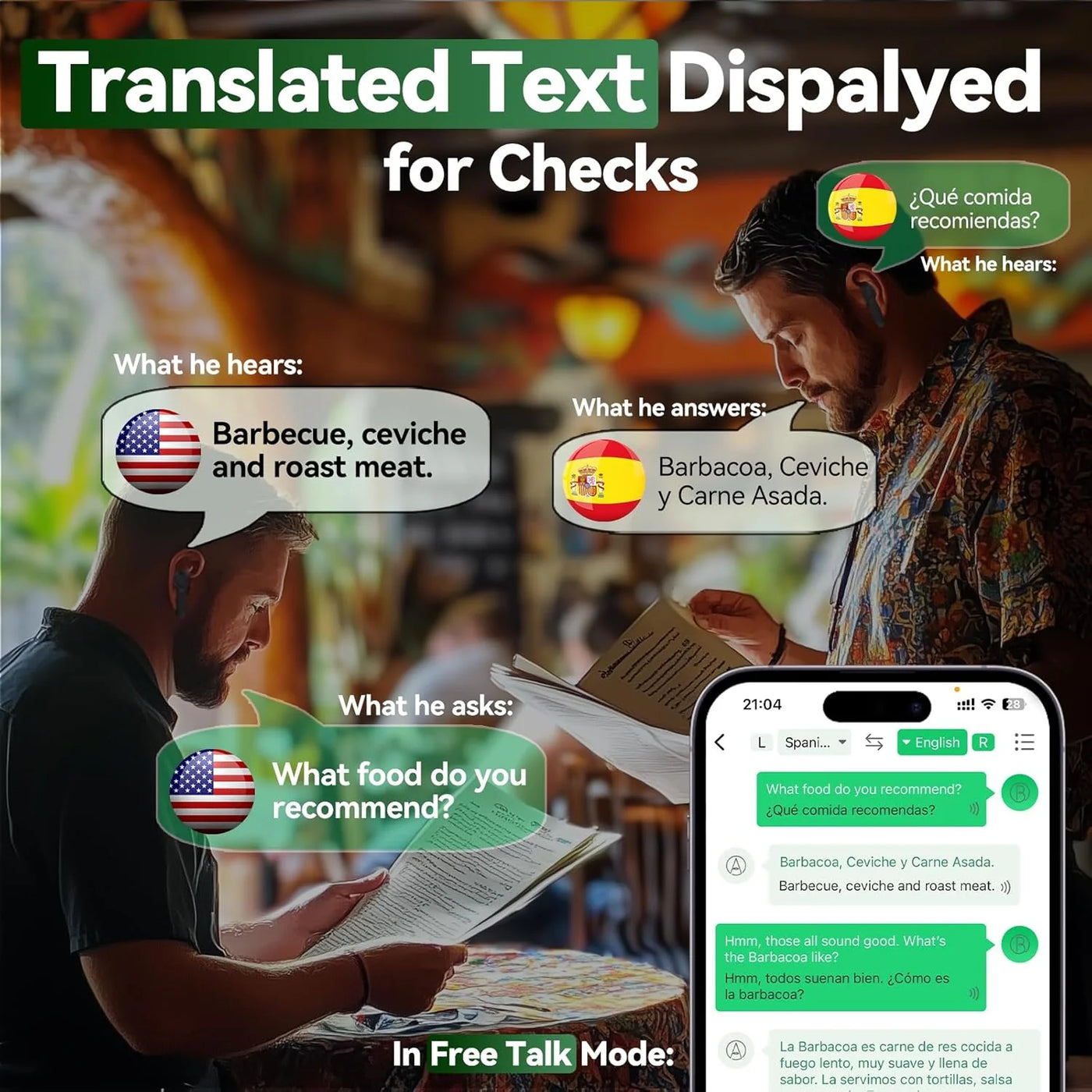 Translator Earbuds 144 Languages Real Time Online Offline Translation Earphones