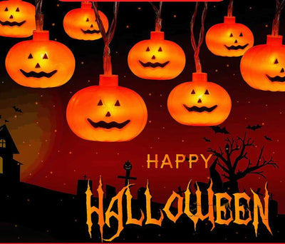 Spooky Glow Pumpkin LED String Lights