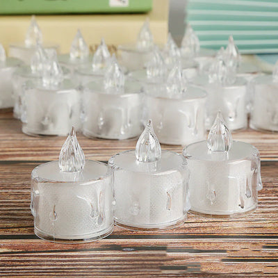 Flickering LED Tea Wax Lamps for Home Ambiance Lighting