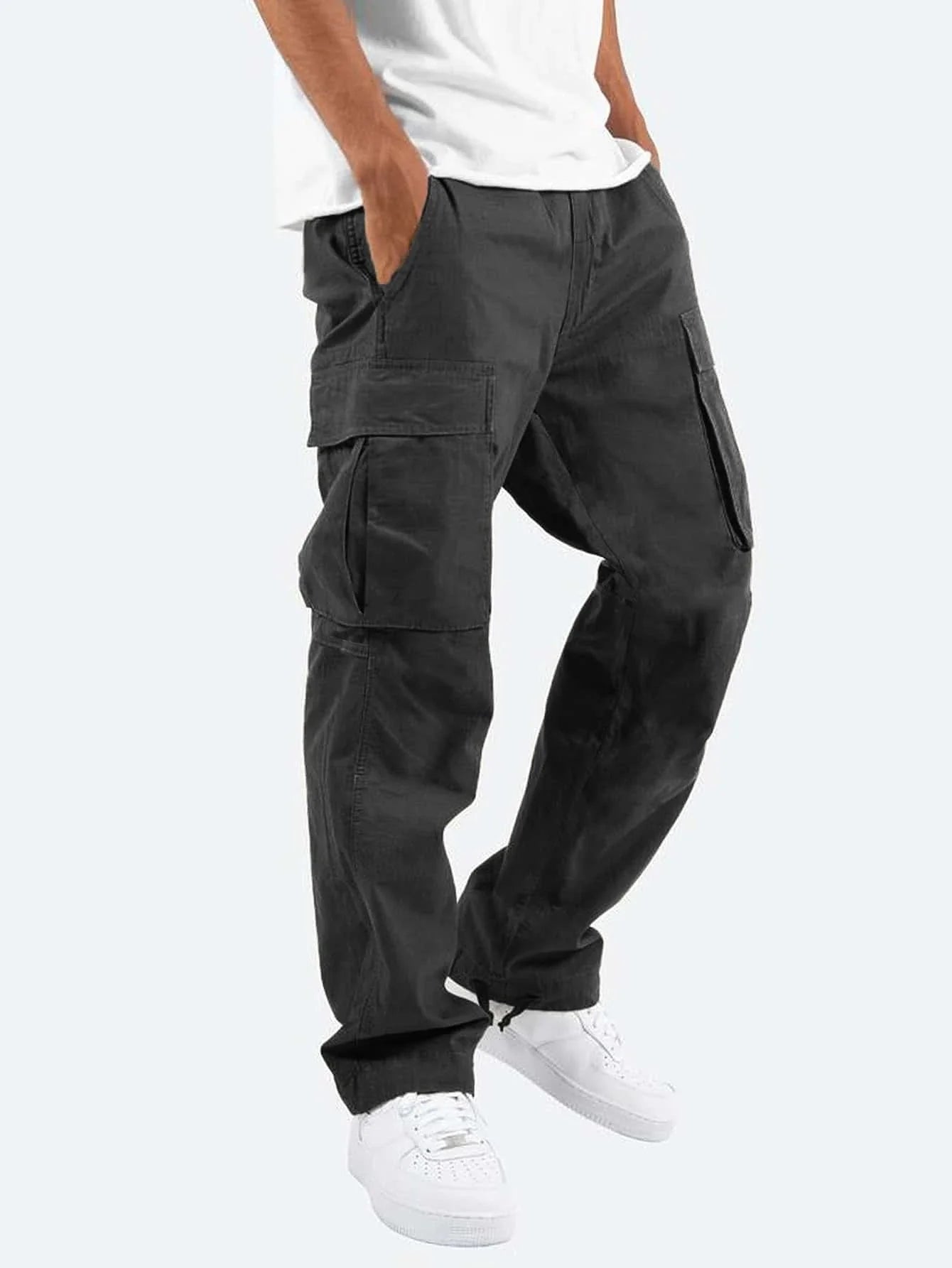 Drawstring Multi-Pocket Casual Cargo Pants