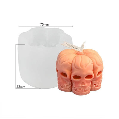Halloween Ghost Bride Groom Candle Silicone Mold DIY Skull Pumpkin Candle Making Resin Soap Mold Christmas Gift Craft Home Decor