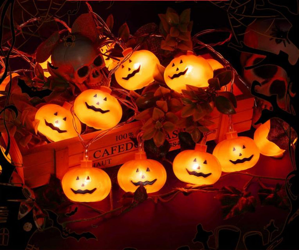 Spooky Glow Pumpkin LED String Lights