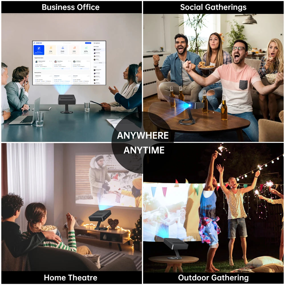 US EU Uniehrtz 8849 MARS Mini Projector DLP Auto Focus & Key Projector Support Laptop, PC, Smartphone Portable Pocket Size