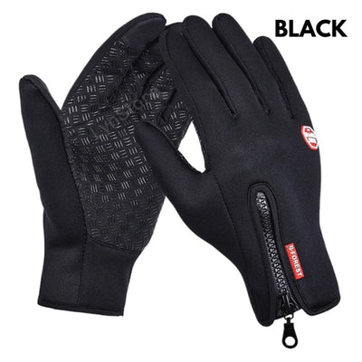 Heated Winter Gloves Touch Screen Riding Motorcycle Sliding Waterproof Sports Gloves with Fleece