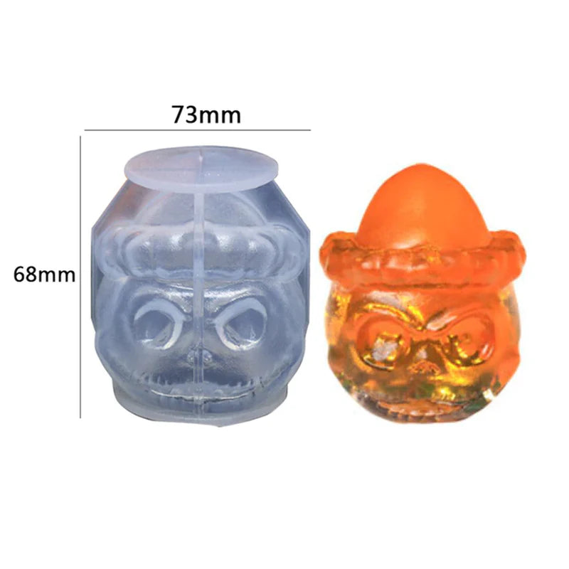 Halloween Ghost Bride Groom Candle Silicone Mold DIY Skull Pumpkin Candle Making Resin Soap Mold Christmas Gift Craft Home Decor