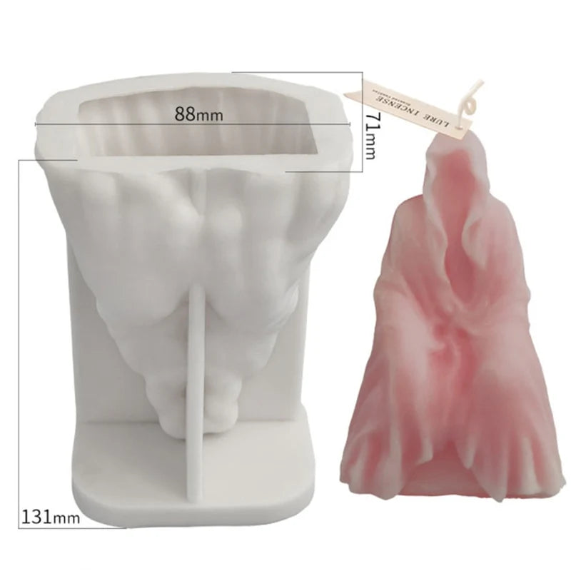 Halloween Ghost Bride Groom Candle Silicone Mold DIY Skull Pumpkin Candle Making Resin Soap Mold Christmas Gift Craft Home Decor