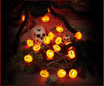 Spooky Glow Pumpkin LED String Lights