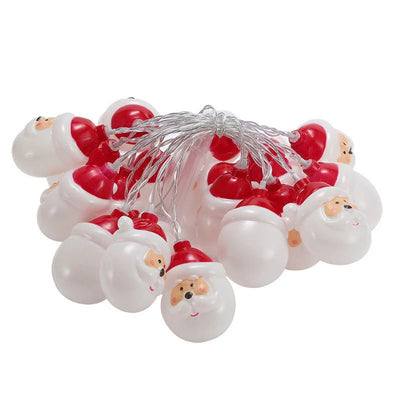 Festive LED String Lights for Winter Decoration with Snowman Design