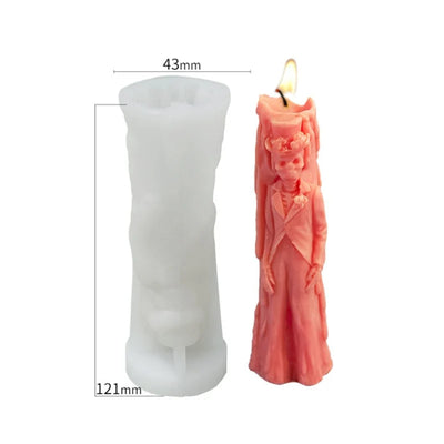 Halloween Ghost Bride Groom Candle Silicone Mold DIY Skull Pumpkin Candle Making Resin Soap Mold Christmas Gift Craft Home Decor