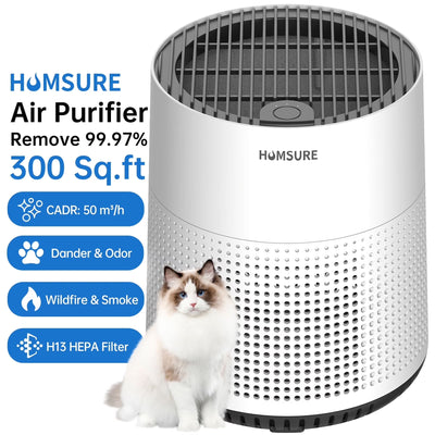 Air Purifiers for Bedroom with True HEPA 13 Filters 3-In-1, Pet Air Purifier for Pet Hair, Odors, Smoke, Dust, Portable Small Air Purifier for Home, Office, Living Room