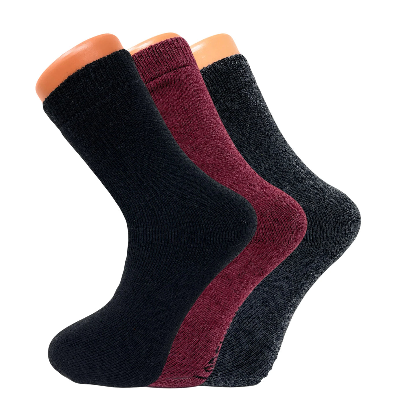 3 Pairs Women’S Thermal Wool Crew Socks – Cozy & Warm Winter Socks – Soft & Breathable – Size 5-7