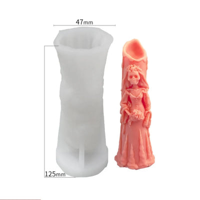 Halloween Ghost Bride Groom Candle Silicone Mold DIY Skull Pumpkin Candle Making Resin Soap Mold Christmas Gift Craft Home Decor