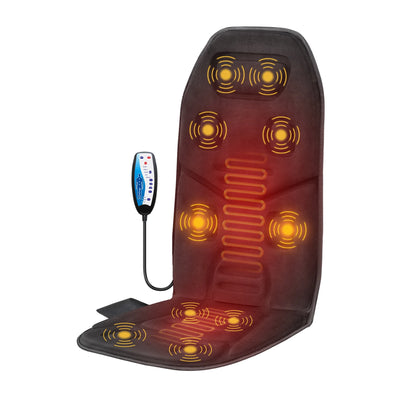 Back Massager Chair Pad, 10 Motors Vibration Massage Seat Cushion with Heat for Home Office Use